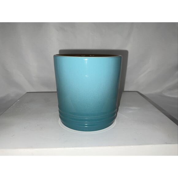 NEW Le Creuset Stoneware Coffee Mug Cup 12oz Caribbean Blue Green Fade Ombre - Picture 4 of 6